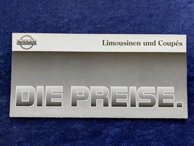 Nissan Preisliste 3.1992 Micra Sunny 100 NX 200 SX Maxima Prairie Pro Primera