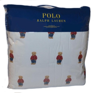 Ralph Lauren ポロベア　フィッテッドシート RALPH LAUREN Polo Teddy Bear Red Sweatshirt Boy 5P TWIN COMFORTER