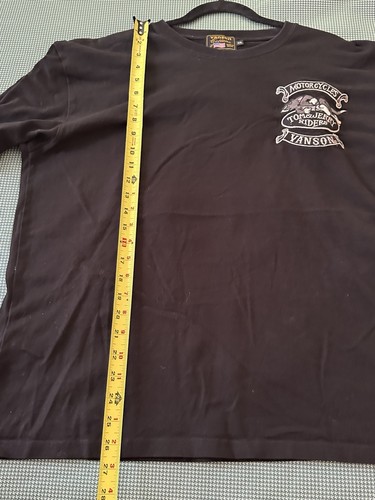 RARE VANSON X TOM & JERRY BLACK EMBROIDERY MOTORCYCLE RIDER T-SHIRT SIZE XXL - Picture 14 of 15