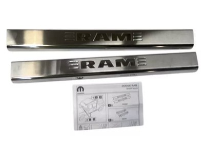 OEM 2013-2018 RAM 1500 2500 3500 FRONT DOOR SILL SCUFF IS PLATE KIT 82212427AB