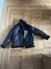 Acne Studios Black Leather Shearling Jacket M...
