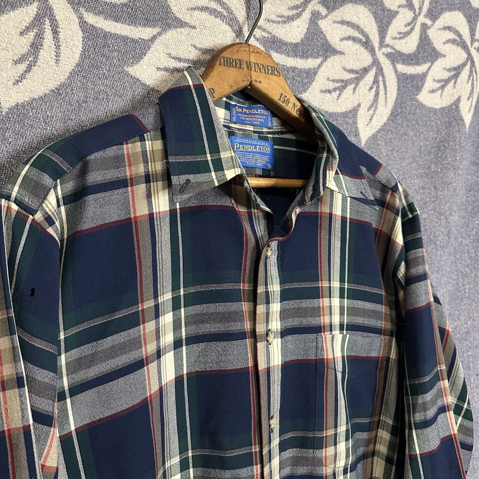 Pendleton Sir Pendleton Plaid Wool Planned Large … - image 3