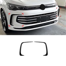 2 PIEZAS Para 2025+ VW Tiguan MK3 Negro Brillante ABS Parrilla Frontal Borde Cejas V