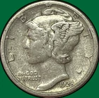 1928-S Mercury Dime Very Fine VF Coin #34161