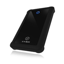 ICY BOX IB-233U3-B Externes Gehäuse für 2,5" SATA HDD/SSD [USB 3.0 Anschluss, Si