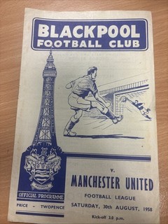 1958 1959 BLACKPOOL v MANCHESTER UNITED