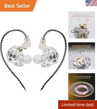 Wired QKZ Enzo Pro IEM Earbuds with Comfortable Silicone Tips - Versatile Use