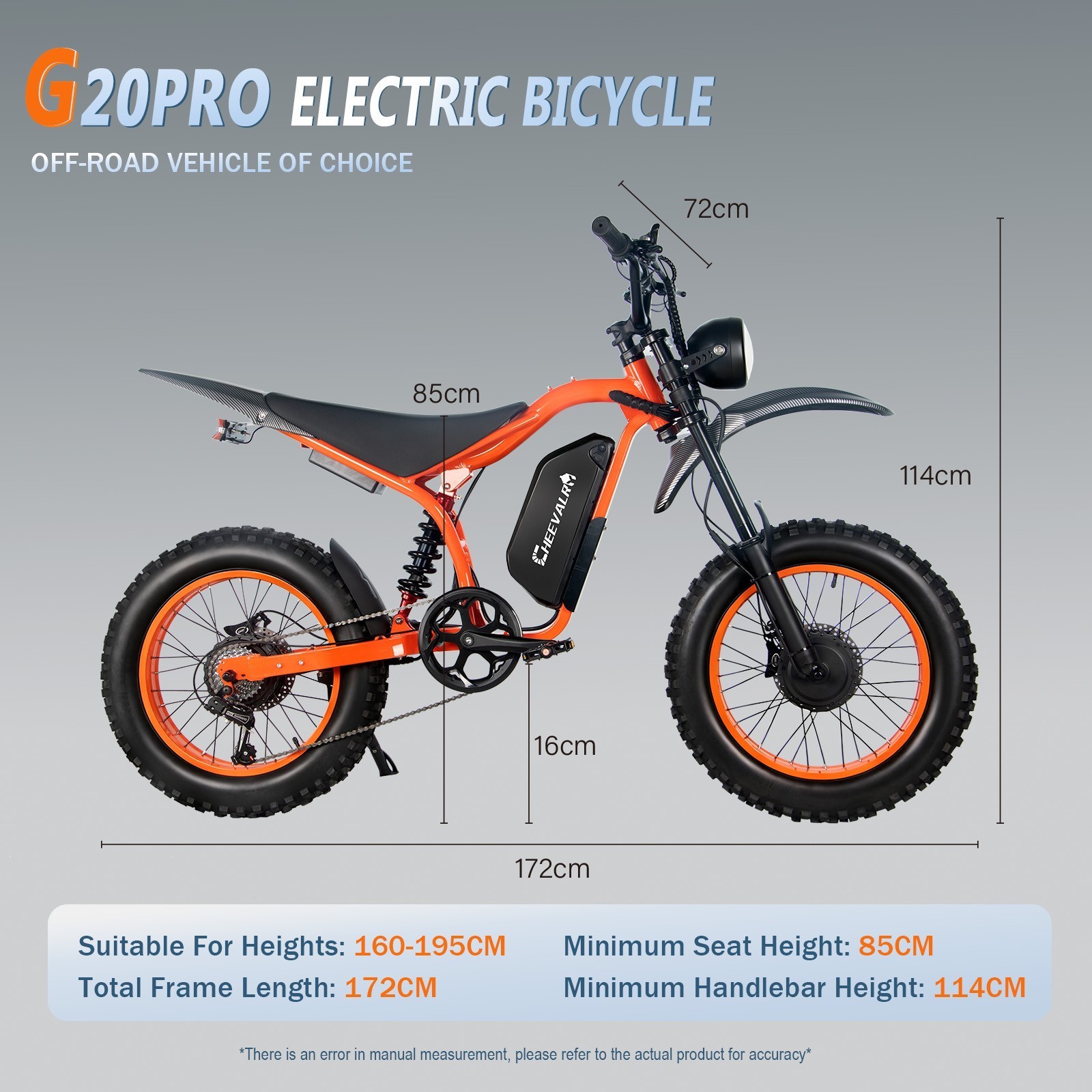 6000W Electric Dirt Bicycle 52V32AH E-Bike 20 inch Off-road E-Motobike Adults US