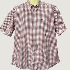 Vintage 90s Tommy Hilfiger Crest Logo Button Down Shirt Mens Large Plaid Preppy