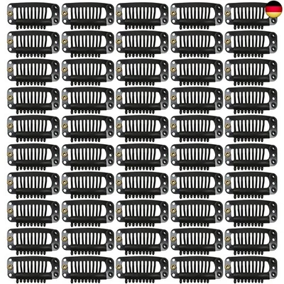 YTBYT 50 Stück Haarverlängerungen Clips 32mm 9 Zähne Clips Extensions Perücken für Haa