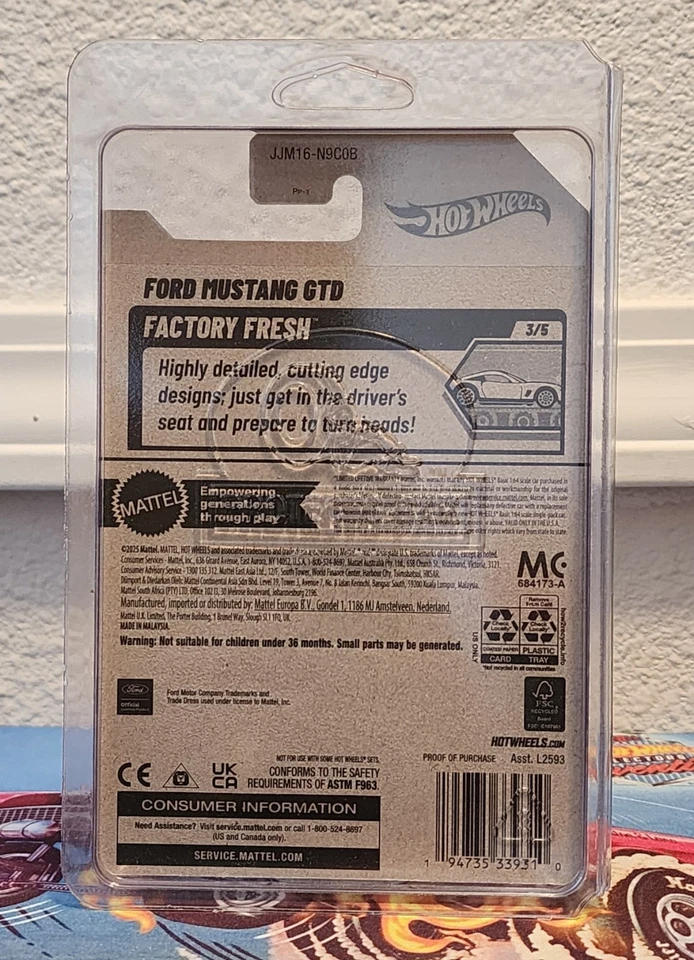 🔥Tarjeta larga Hot Wheels Ford Mustang GTD Super Treasure Hunt 2026🔥 Foto 4 de 4