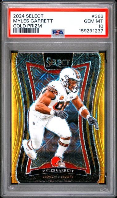 2024 Select Myles Garrett Gold Prizm Suite Level 10/10 PSA 10 - Browns HOF