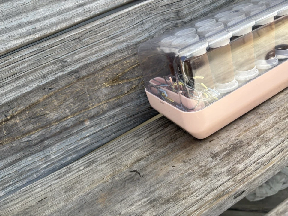 WORKS VTG 1980's Pink Remington Setter Brown Velvet Hot Rollers Curlers KF-20-1 - Image 3 of 4