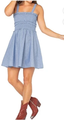 Mini Vestido Celebrity Rosa Juniors Calado Azul Talla Pequeña Nuevo con Etiquetas - Imagen 1 de 4