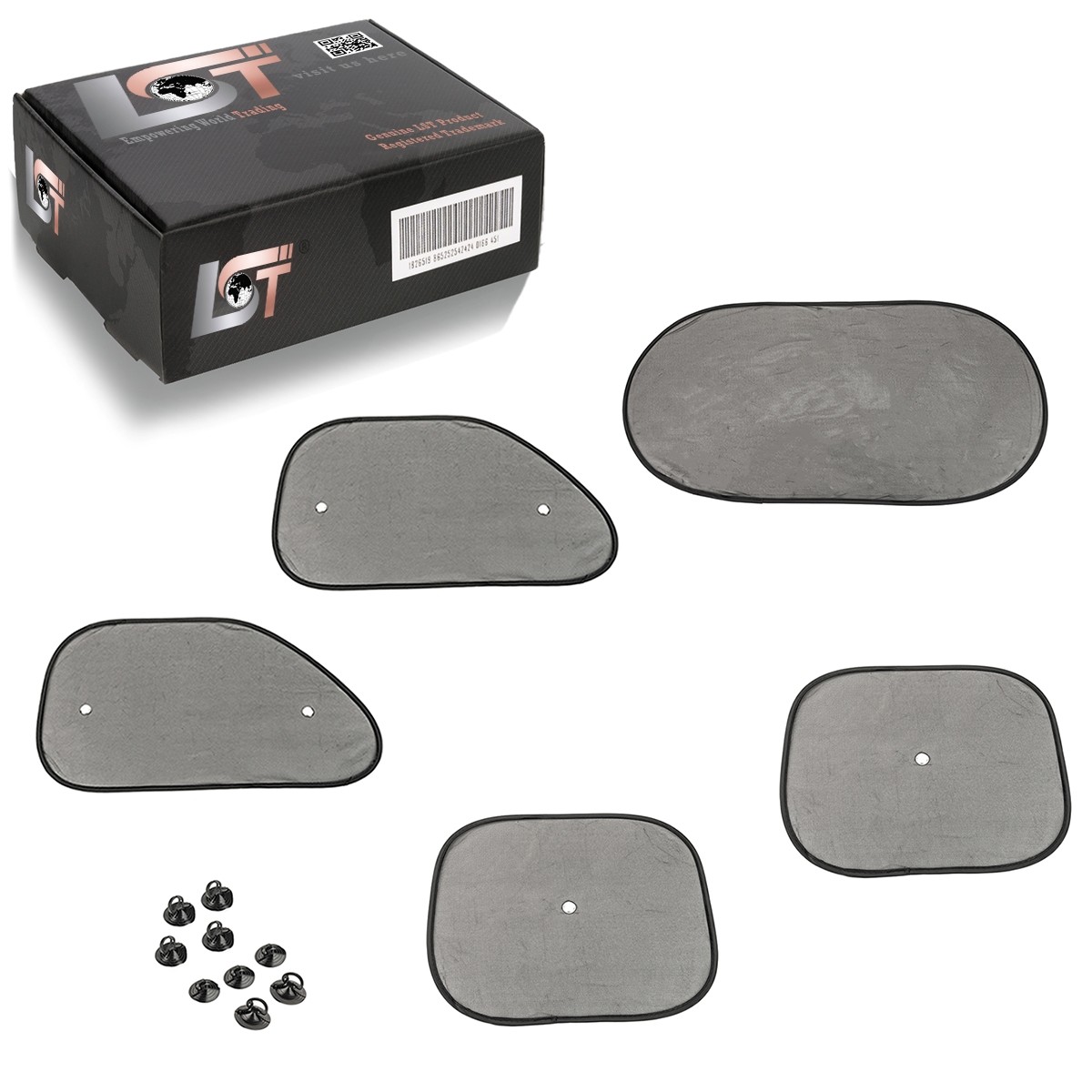 5x Sun Protection Window Transparent Sunshade Set for Jeep