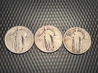 3 Three Different Standing Liberty Quarters Nice Collector Coins Lot of 3 VG-F