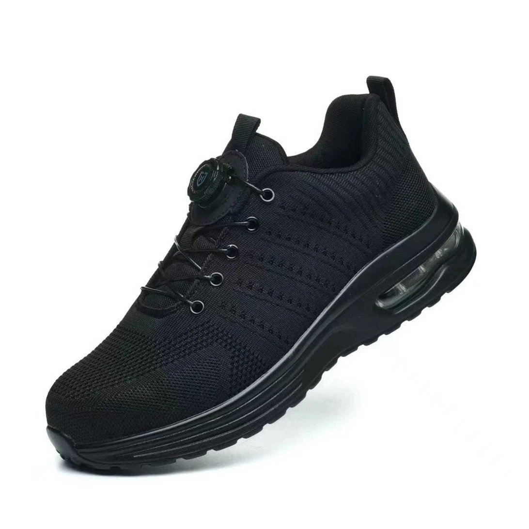 Twist Safety Trainers UK11 EU45 Black Lace-Free Steel Toe Cap Lightweight Shoes
