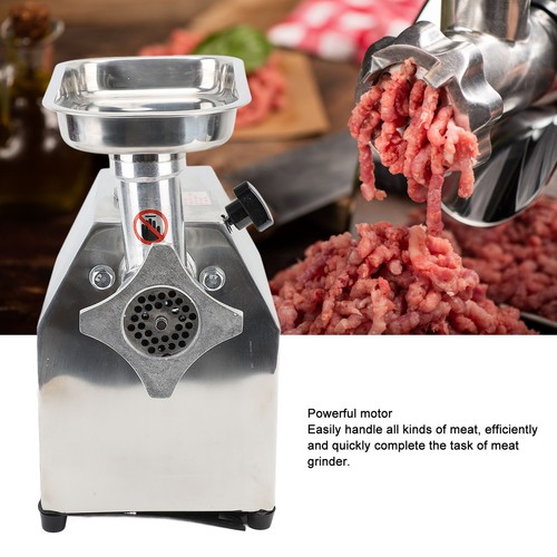 US (Silver)Electric Meat Grinder Commercial Meat Mincer Aluminum Alloy - Picture 3 of 24