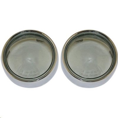 Custom Dynamics Probeam Bullet Bezel Turn Signal Adapters - Chrome/Smoke Lens