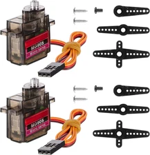 2 Pack MG90S 9G Micro Servo Motors – Metal Gear for RC Robot & Aircraft