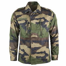 Genuine French Army F2 Camo Field Shirt Military Surplus Jacket Woodland 120M