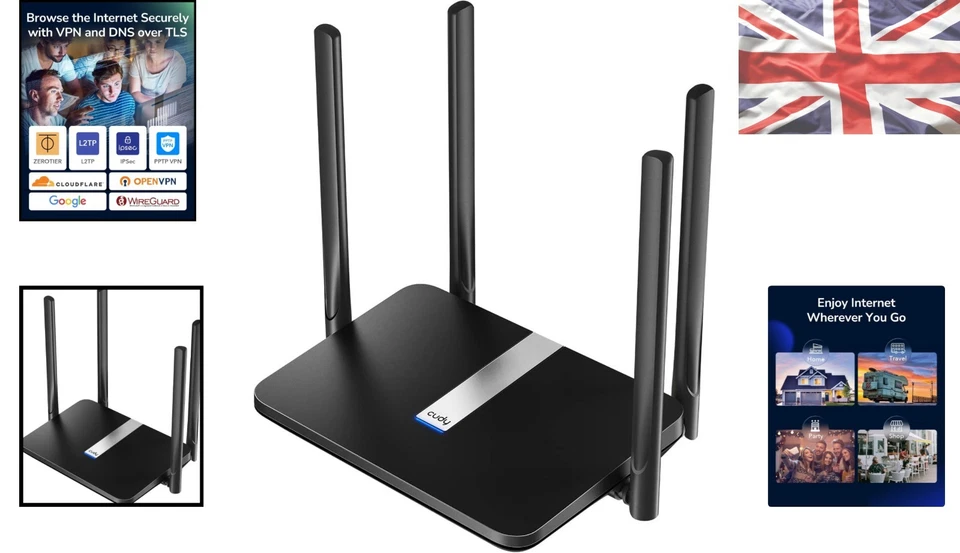 AC1200 Mbps Dual Band Router with 4 High-Gain Antennas & SIM Support - Image 2 of 4