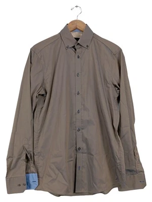 VENTI Chemise Habillée Homme Marron Uni Coton Manches Longues (EU 48, INT M) - Photo 1/4