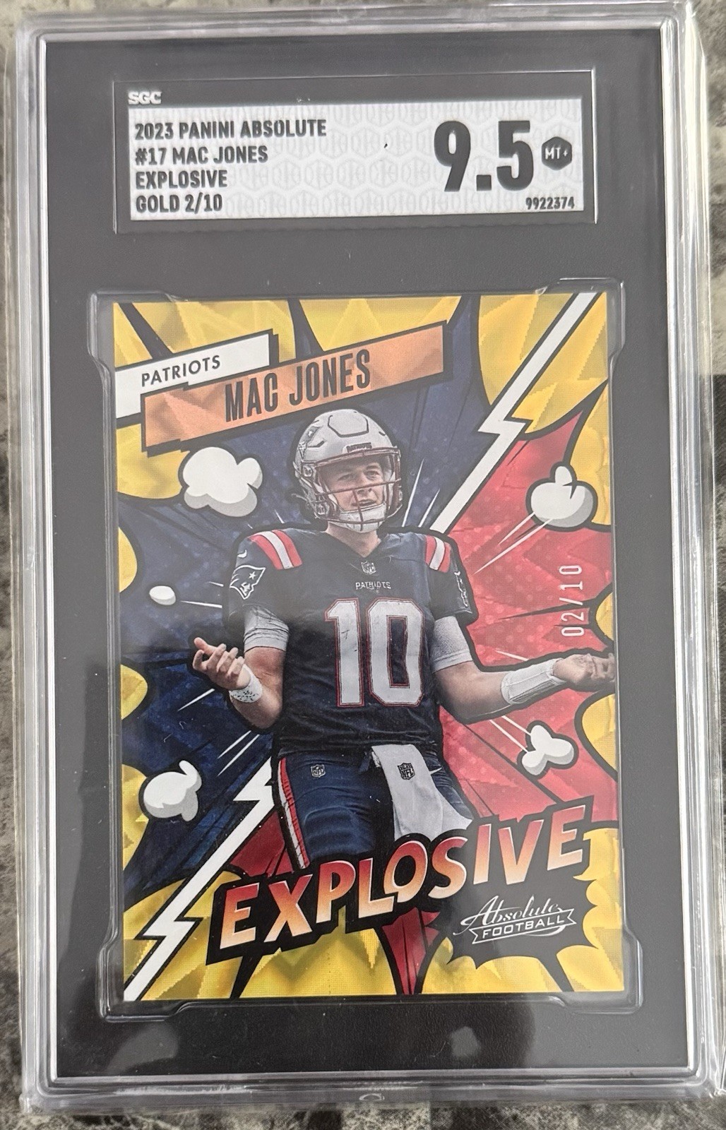 2023 PANINI ABSOLUTE MAC JONES EXPLOSIVE GOLD 2-10