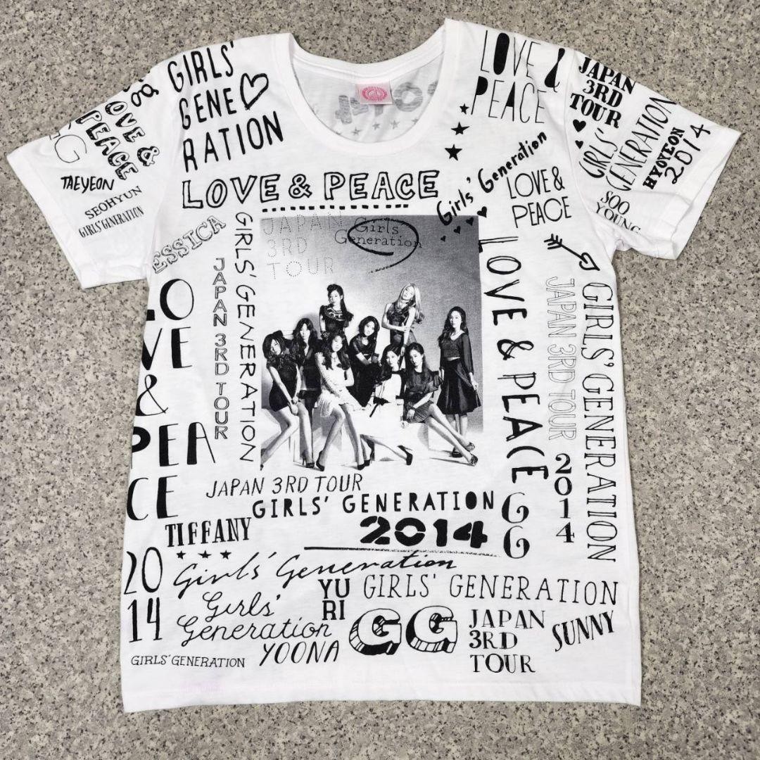 SNSD T-shirt GIRLS' GENERATION LOVE & PEACE JAPAN 3rd Tour Size L