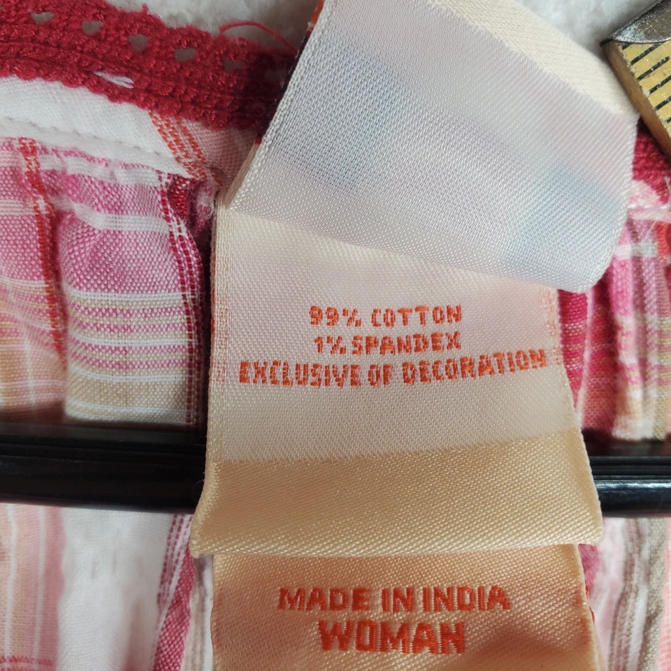 Top Babydoll Glory Desteñido De Colección XL Rosa Cuadros Y2K Campesino Country Cottagecore Foto 4 de 4