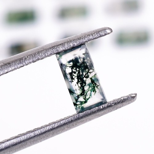 Piedra preciosa suelta AAA corte baguette ágata musgo natural para hacer todas las joyas - Imagen 6 de 24