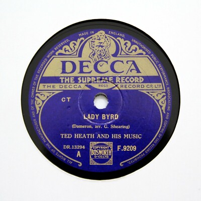 TED HEATH & HIS MUSIC ''Lady Byrd / Sophisticated Lady'' (E+) DECCA F-9209 [78]