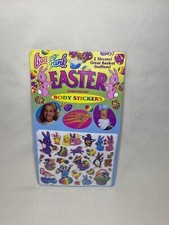 Vintage Lisa Frank Easter Glitter Body Stickers Temporary Tattoos Painter Panda