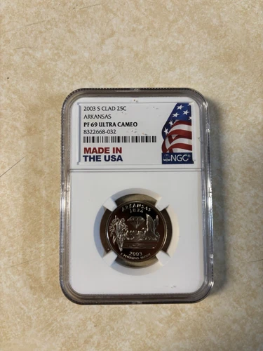 2003-S SILVER ARKANSAS QUARTER PF 69 ULTRA CAMEO NGC (A $25.00 NGC VALUE!!!!)