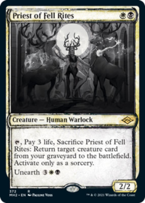 1x Priest of Fell Rites - Showcase MTG - Modern Horizons 2 - NM-Mint