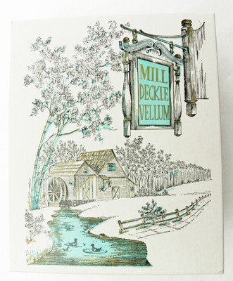 Pro-Art Co. Deckle Vellum Aqua Stationery Set   16 Note Sheets & 16 Envelopes