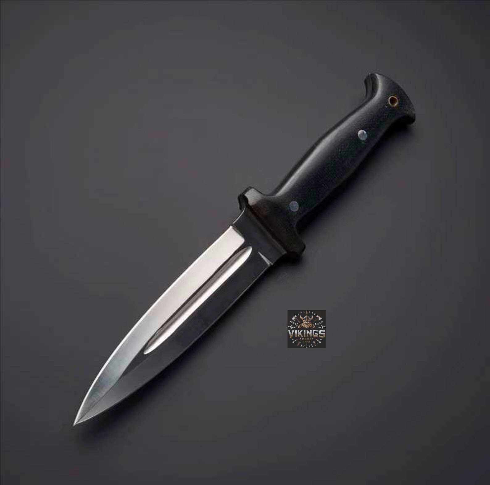 Hand-Forged High Carbon Steel Dagger Hunting Survival Knife with Sheath