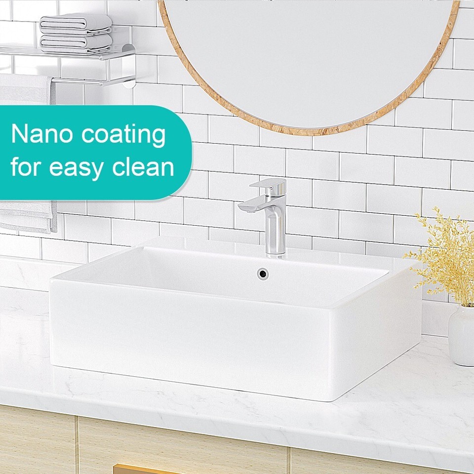 Ceramic Bathroom Basin Sink Vanity Above Counter Top Basins Bowl White