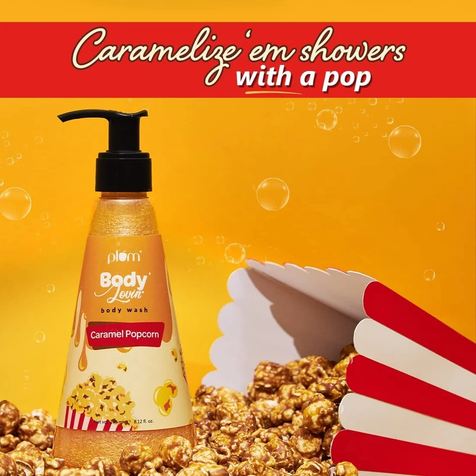 Plum BodyLovin' Caramel Popcorn Gift Kit -Body Wash, Hand Cream, Scented Candle - Image 4 of 4