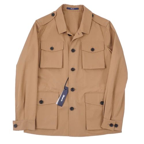 Drumohr Tan Twill Cotton-Blend Field Jacket M (Eu 50) NWT - product listing photo