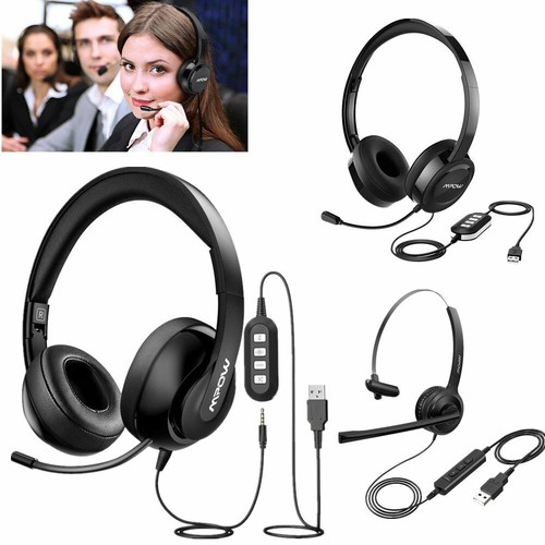 Mpow USB Computer Headset Wired Over 