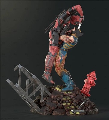 Deadpool and Wolverine Diorama Marvel ACTION FIGURE Kit resina 3D 1:6! UNPAINTED