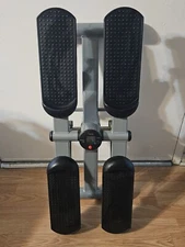 Sunny Health Fitness Tandem Dual Step Air Stair Climber Exercise Machine Silver