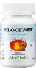 Maxi Health Mel-O-Chew Melatonin 3 Mg Berry Flavor - 100 Chewies