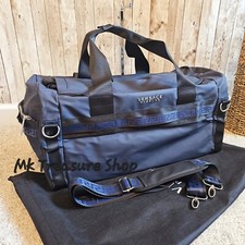 Versace Duffle Bag Blue Backpack Faux Leather Gym Weekender Travel Bag