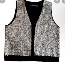 Zadig Et Voltaire (new Without Tag )sequins Waistcoat Size M (wool & Cashmere)