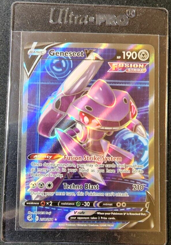 Genesect V 254/264 Fusion Strike Full Art Pokemon Card Near Mint