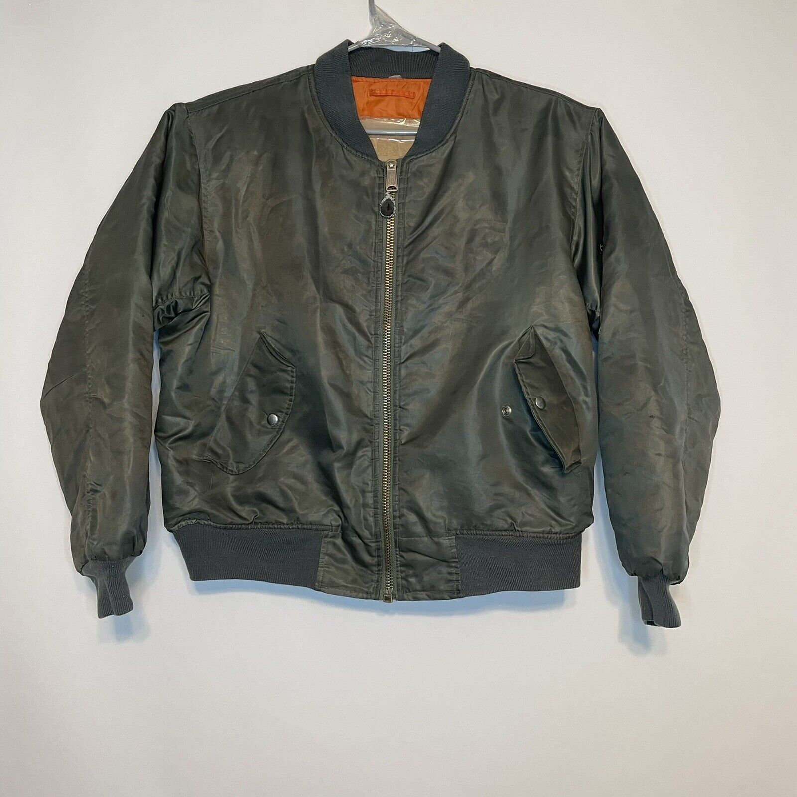 Vintage Alpha Industries Bomber Flight Jacket Ma1 USAF Gran Logotipo. Hombre  mediano -  México