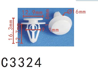 20pcs Fit Suzuki SX4 BUMPER ARCH TRIM Clip WHITE 09409-08328 ...