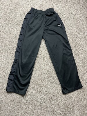 Puma Pants Boys Medium Black Lightweight Sweat Pants Jogger Youth Kid